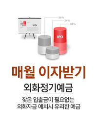 매월 이자받기 외화정기예금 - 잦은 입출금이 필요없는 외화자금 예치시 유리한 예금