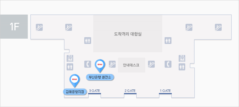 부산광역시 강서구 대저2동 2350번지 김해국제공항 청사내 영업점 1층